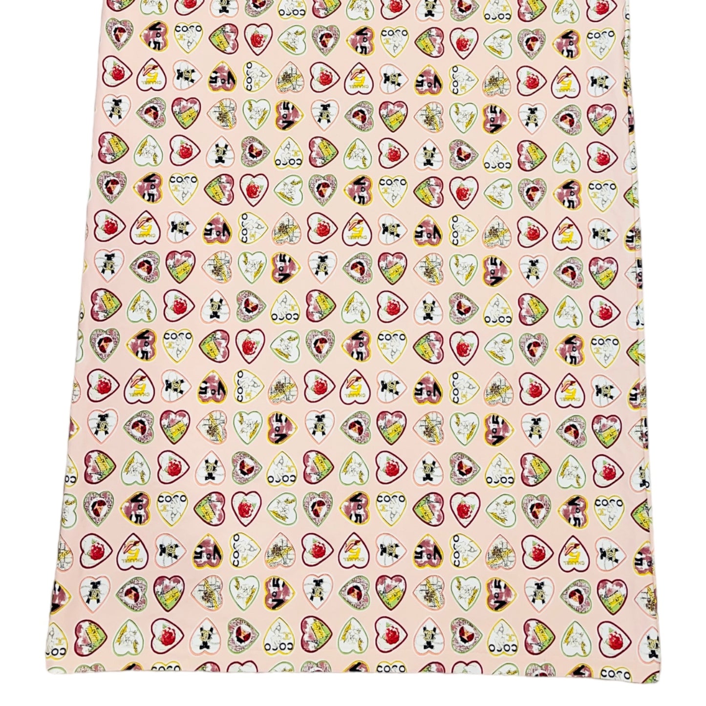 CHANEL Vintage 06P Vintage Pink CC Hearts Coco Charm Print Shift Dress - FR 38