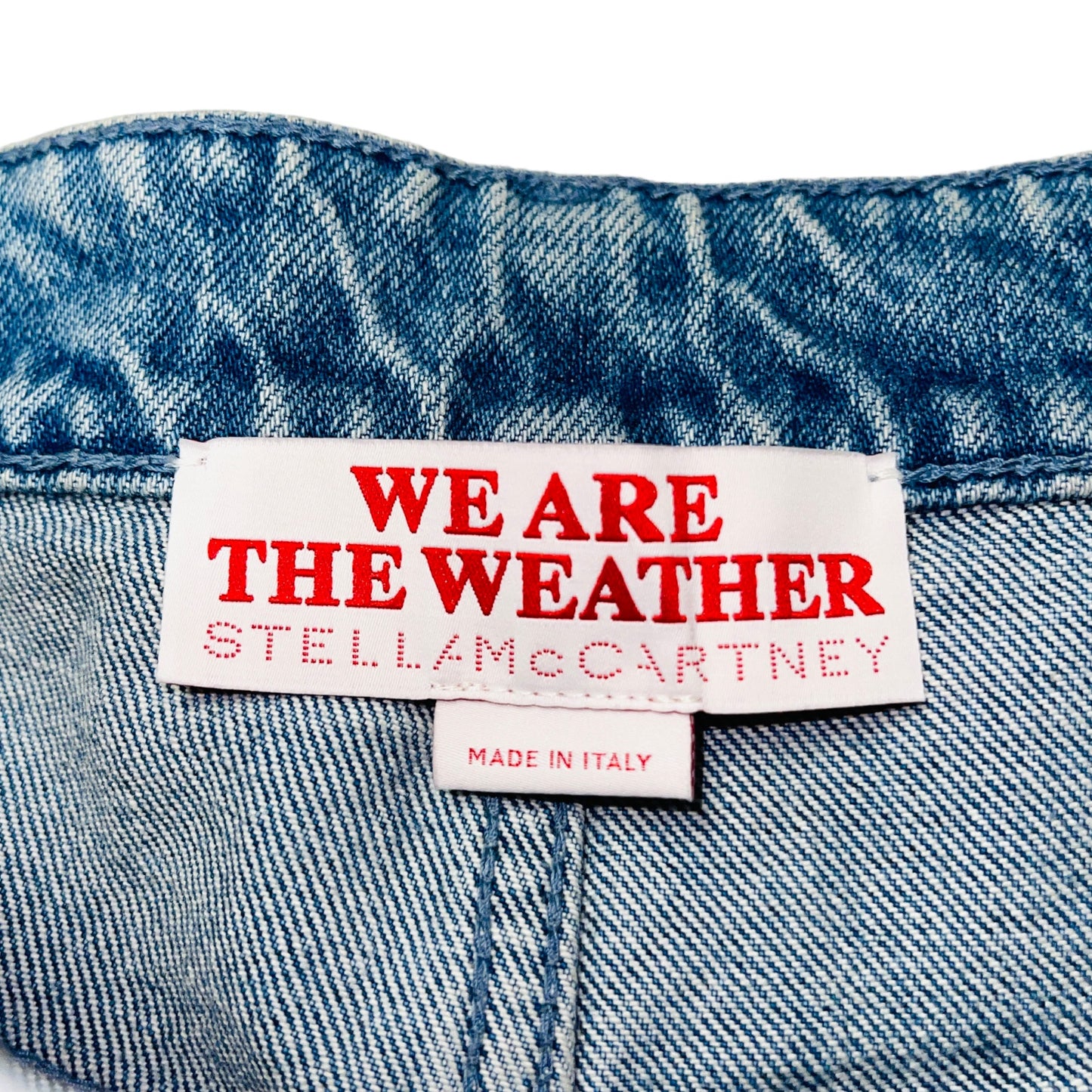 STELLA MCCARTNEY “We Are The Weather” Sun Print Blue Organic Cotton Denim Jeans - 28