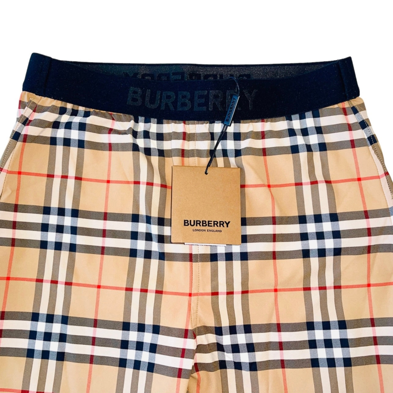 BURBERRY 'Classic Nova Check' Beige Iconic Plaid Print Leggings - S