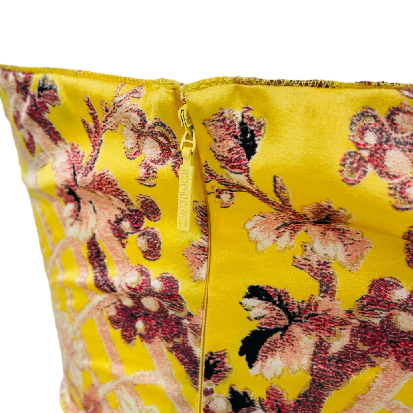 ROBERTO CAVALLI S/S 2003 Yellow Silk Chinoiserie Cheongsam w/ Corset Set - S/XS